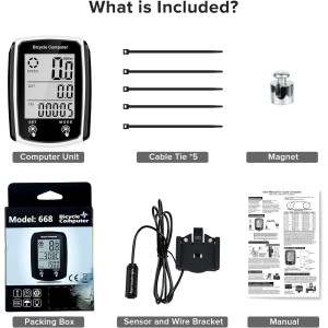 Bike Computer & Odometer Wired Speedometer with LCD & Multi-Functions