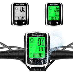 Bike Computer & Odometer Wired Speedometer with LCD & Multi-Functions