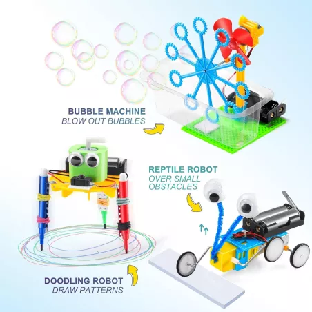 Kit Robotique STEM 6 pièces - Jouets Scientifiques 8-13 ans