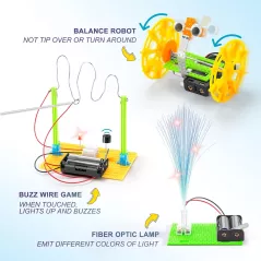 Kit Robotique STEM 6 pièces - Jouets Scientifiques 8-13 ans