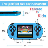 Console Retro 16 Bit 230 Jeux HD Écran 3 Rechargeable Bleu