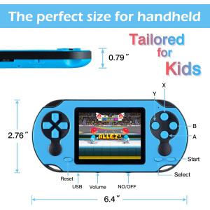 16-Bit Retro Handheld Game Console with 230 Games & USB Rechargeable