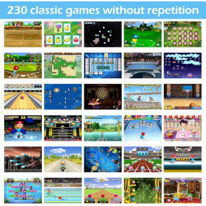 16-Bit Retro Handheld Game Console with 230 Games & USB Rechargeable