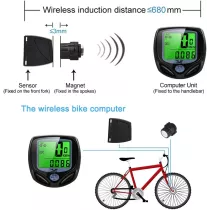 YS SY Wireless Waterproof Bicycle Speedometer & Odometer with LCD Display