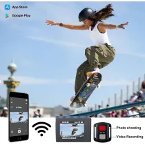 4K 30FPS WiFi Action Camera 128GB Waterproof 170° Wide Angle Kit
