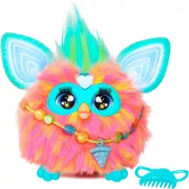 Furby Coral Interactive Plush Toy with 15 Accessories for Kids 6+