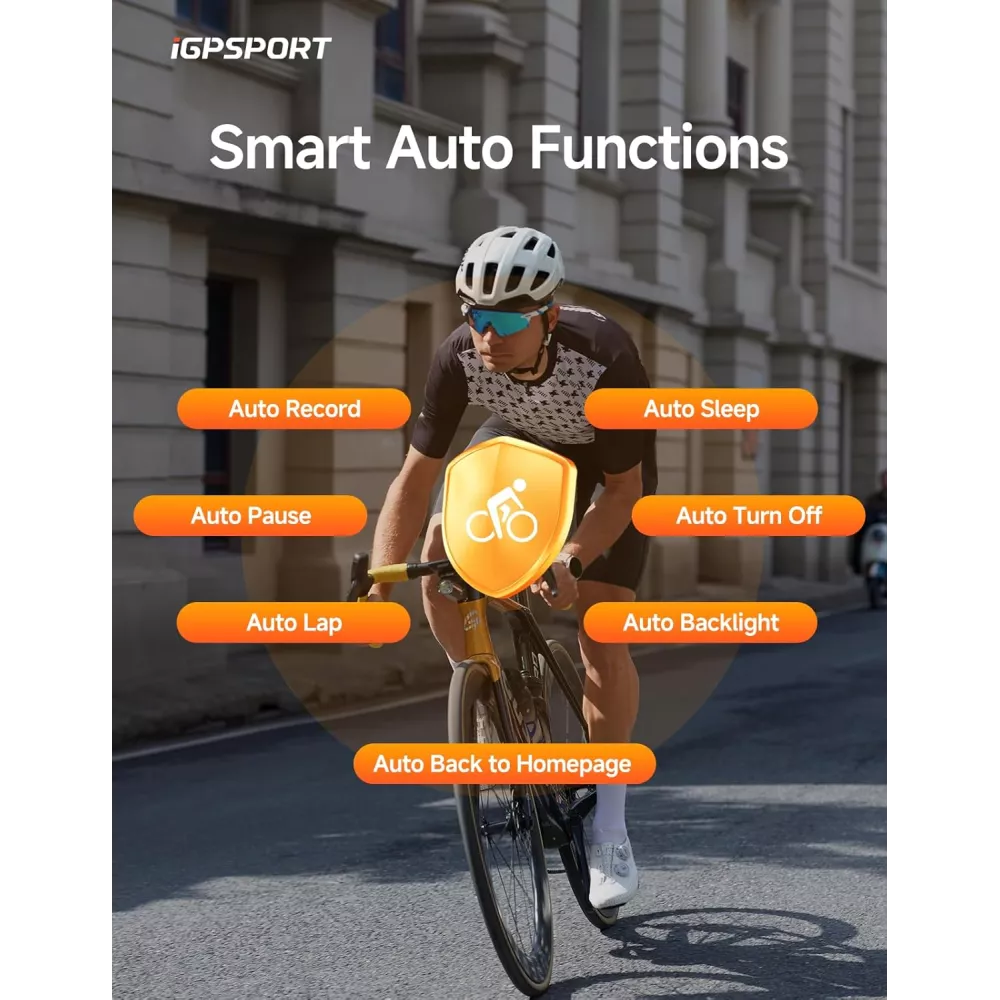 iGPSPORT BSC100S Wireless GPS Bike Computer, 2.6'' LCD, 40H Battery