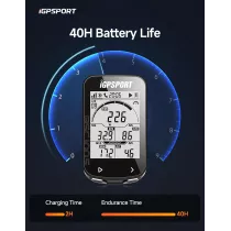 iGPSPORT BSC100S Wireless GPS Bike Computer, 2.6'' LCD, 40H Battery