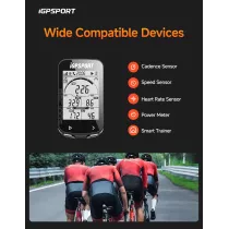 iGPSPORT BSC100S Wireless GPS Bike Computer, 2.6'' LCD, 40H Battery
