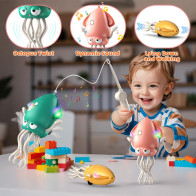Magic Dancing Octopus Toy - LED Light Show & Music, USB Rechargeable
