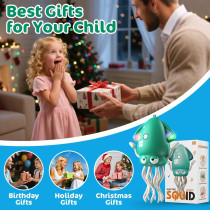 Magic Dancing Octopus Toy - LED Light Show & Music, USB Rechargeable
