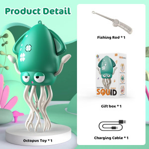 Magic Dancing Octopus Toy - LED Light Show & Music, USB Rechargeable