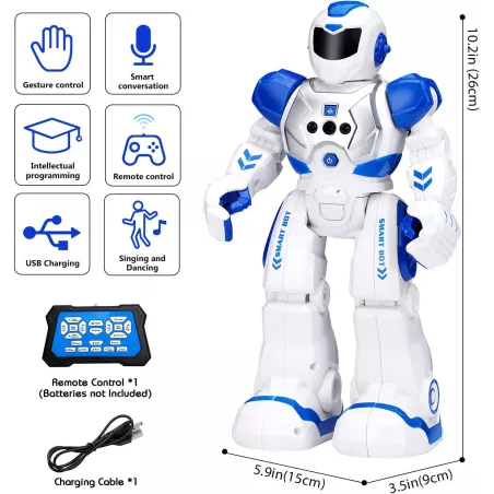 Robot KingsDragon interactif RC pour enfants 6-9 ans, cadeau idéal