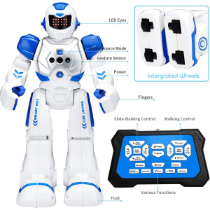 Robot KingsDragon interactif RC pour enfants 6-9 ans, cadeau idéal