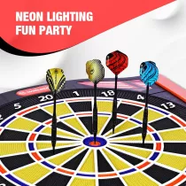 Electronic Dart Board Set with LED, 34 Games & Laser Toe Line, 8 Players