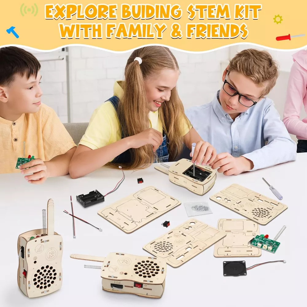 DIY STEM Walkie Talkie Kits for Kids Ages 8-14 | Science Toy Gift
