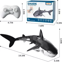 Bennol 2.4GHz RC Shark Toy for Kids – Pool Electric Shark with Light & Spray