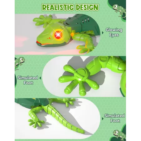 Le gecko robot qui grimpe aux murs : un jouet fascinant pour enfants curieux et joueurs