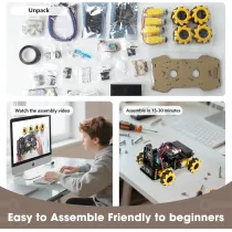 Robotics Kit for Kids 8-16 | ACEBOTT Smart Car with Camera & STEM Toys