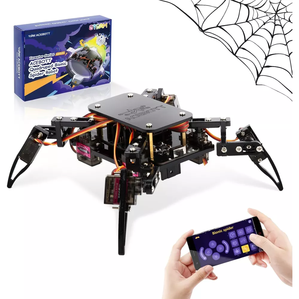 Programmable Bionic Spider Robot Kit - STEM Toy for Kids & Teens