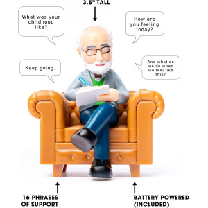 NPW Desktop Therapist – Funny Prank Gift with 16 Support Sounds, Batteries Included