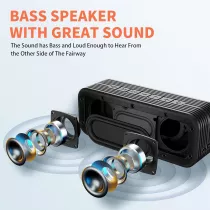 40W Bluetooth Golf Cart Speaker with Deep Bass, IPX7 Waterproof, 6600mAh