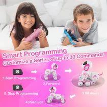 Contixo R3 Pink Robot Dog Toy – Interactive Smart Pet for Kids 3-12