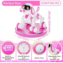 Contixo R3 Pink Robot Dog Toy – Interactive Smart Pet for Kids 3-12