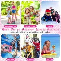 Waterproof Kids Camera 20MP with 180° Flip Lens – Perfect Gift Ages 3-12