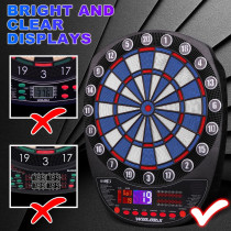 WIN.MAX Electronic Soft Tip Dartboard Set with LED & 12 Darts - 3 Languages