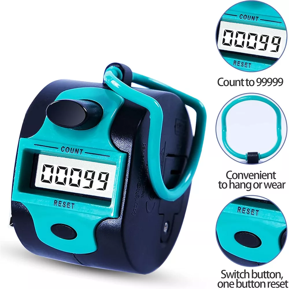 Handy 5-Digit Manual Digital Clicker Counter - Portable Tally Clicker Handy 5-Digit Manual Digital Clicker Counter - Portable Tally Clicker