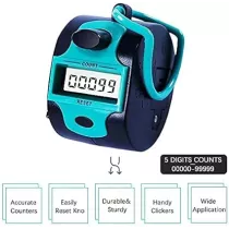 Handy 5-Digit Manual Digital Clicker Counter - Portable Tally Clicker