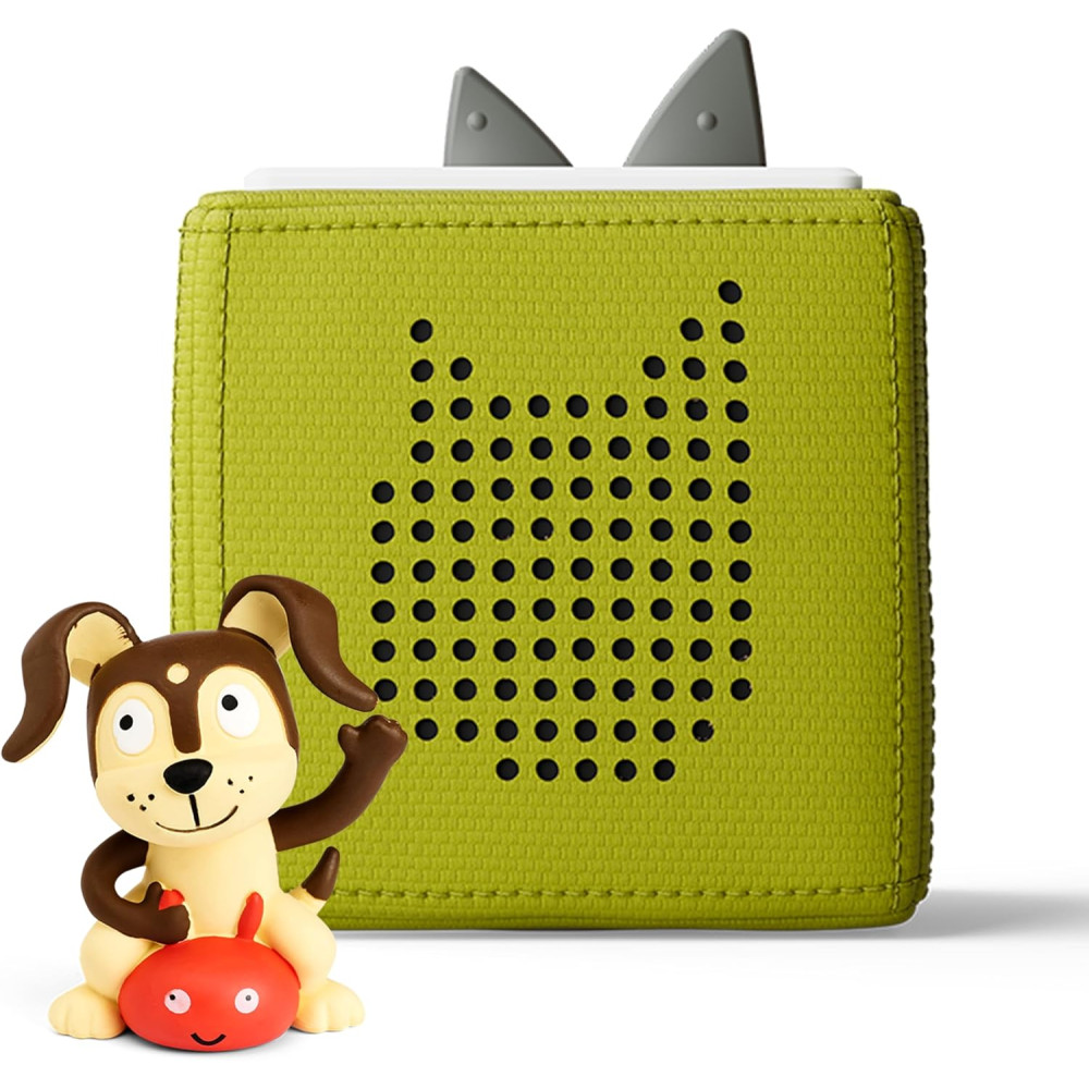 Toniebox Starter Set with Playtime Puppy - Green Audio Player for Kids