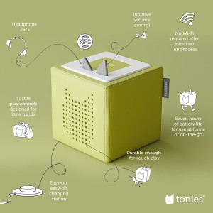 Toniebox Starter Set with Playtime Puppy - Green Audio Player for Kids