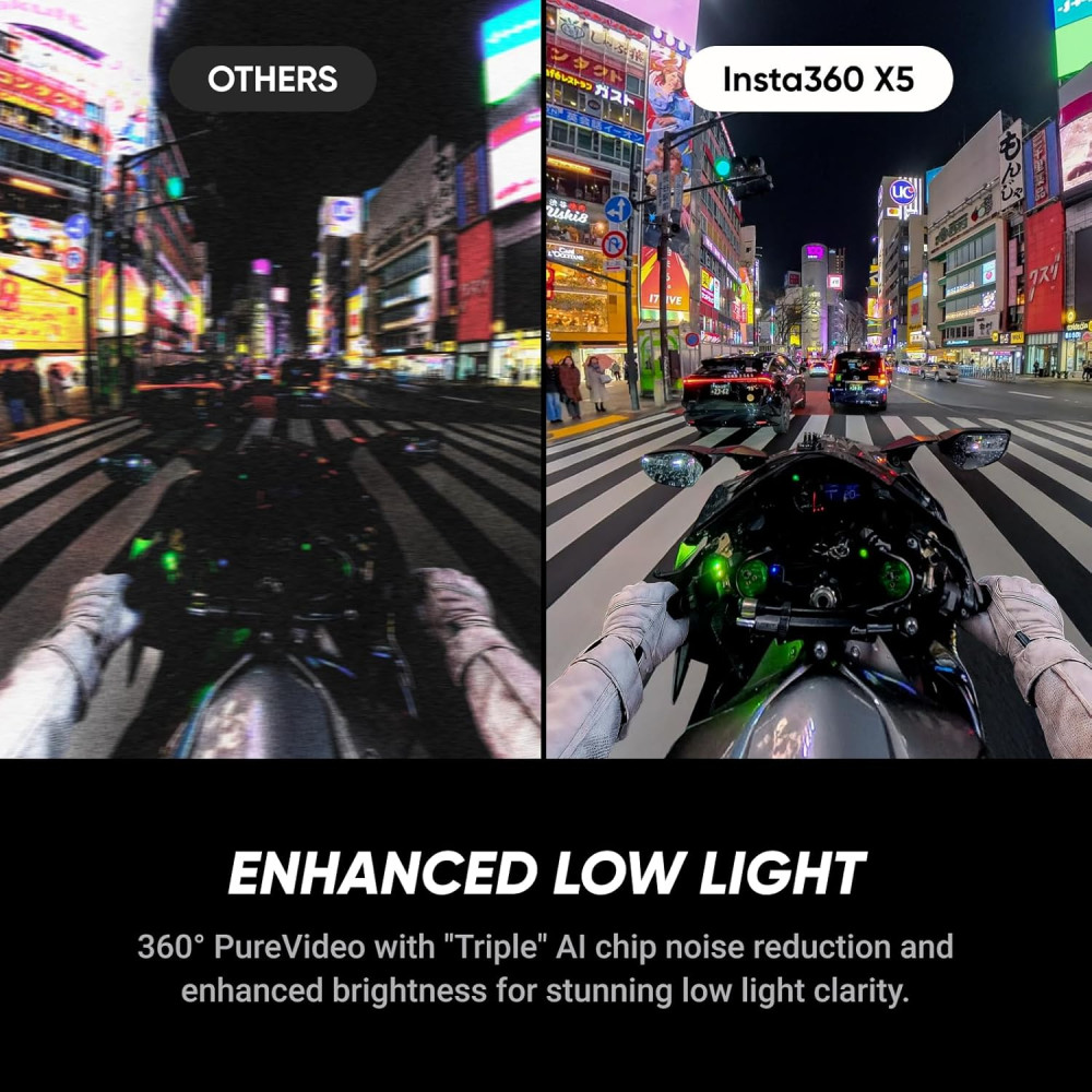 Insta360 X5 Essentials : Caméra 8K 360° Étanche & Stabilisée