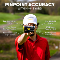 Atlas Rechargeable Golf Rangefinder with Slope, Magnet & Waterproof