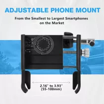 Universal All-Metal Phone Holder Clamp for Golf Cart, Bike & Stroller
