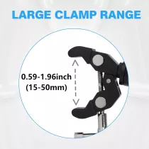 Universal All-Metal Phone Holder Clamp for Golf Cart, Bike & Stroller
