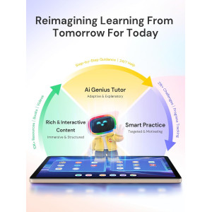 AI Kids Tablet with Scanner - 50,000+ AI Tutor Lessons for PreK-G6