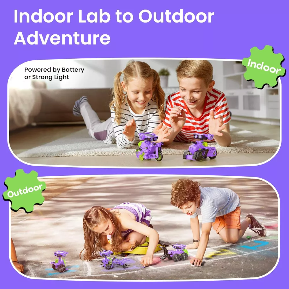Sillbird Solar Robot Kit 15-in-1 STEM Toy for Boys 8-12, 212 Pieces
