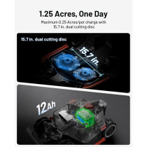 LUBA 2 AWD 3000HX Robot Mower: 4G, RTK Mapping, 80% Slope, 0.75 Acre
