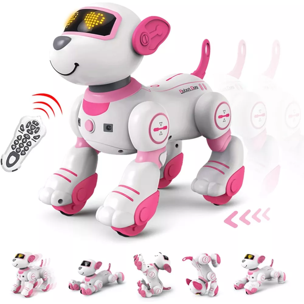 Interactive Robot Dog Toys for Girls | Remote Control AI Pet for Kids 3-7