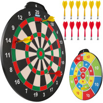 18 Inch Magnetic Dart Board Set for Kids – Indoor Outdoor Fun with 12 Darts