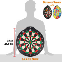 18 Inch Magnetic Dart Board Set for Kids – Indoor Outdoor Fun with 12 Darts