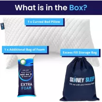 Sidney Sleep Pillow for Side & Back Sleepers – Neck & Shoulder Pain Relief