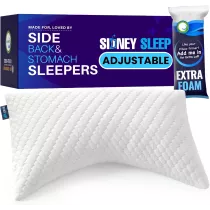 Sidney Sleep Pillow for Side & Back Sleepers – Neck & Shoulder Pain Relief