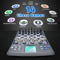 iCore Electronic Chess Set - Talking Board with 100 Exercises & 5 Levels