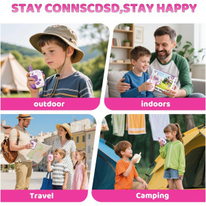 Unicorn Walkie Talkies for Kids 3-9 – 2 Pack, 1000ft Range Gift