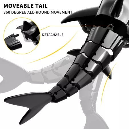 Le requin télécommandé qui nage comme un vrai, avec double moteur, LEDs et 50min de folie aquatique