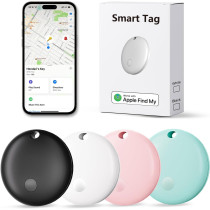 Multi-Color Tracker Tags 4-Pack for Apple Find My - Luggage & Keys